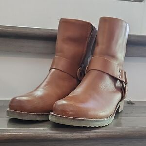Brown Leather Ankle Boots